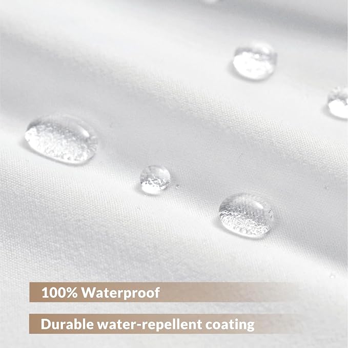 Felisa 2 Pack Waterproof Fabric Shower Curtain Liner,Hotel Quality Shower Liner with 3 Large Magnets, Odorless Cloth Washable Lightweight Bathroom Curtain,Sturdy Rustproof Grommets,72 x 72,White