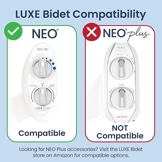 LUXE Bidet 7/8" x 7/8" x 1/2" Shut-Off Valve T-Adapter for Bidets, Only Compatible with NEO Series Bidet Attachments (Original Lever, Chrome Finish)