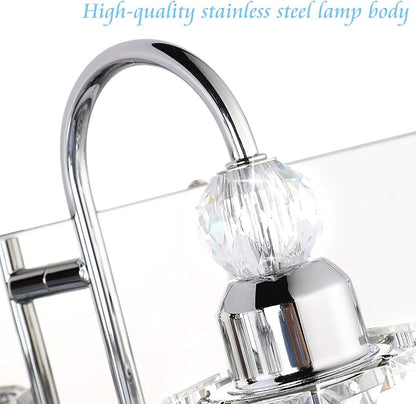 Ralbay Modern Bathroom Vanity Light - 2-Light Crystal Wall Fixture for Bathroom
