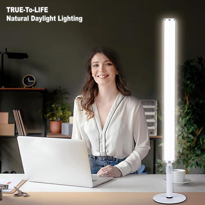 LED Vanity Lights for Mirror, Ultra bright/RA90/6000K/Dimming/Timer Makeup Lights, Height Adjustable 12V/18W Fill Light for Mirror, for Make up, Photography, Video Recording Conference Lighting