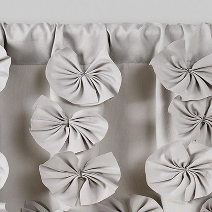 Lush Decor Riley Window Valance, Single 54" W x 18" L, Light Gray - Valance Curtains - Kitchen Valances for Windows - Bathroom Window Curtains