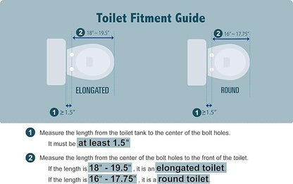 J-2 Smart Electric Bidet for Toilet Seat, Fits Round toilets,Warm water, Heated bidet toilet seat, Heated Dryer, Child Function, Stainless Steel Self-Cleaning Nozzle, LED Night Light