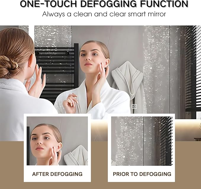 Double Bathroom Vanities, Floating Bathroom Vanity with Sink, Luxury Bathroom Vanity Set Includes Slate Countertop, Vanity Cabinet with Towel Bar & Defog Mirror Cabinet with Lights(68 inch)