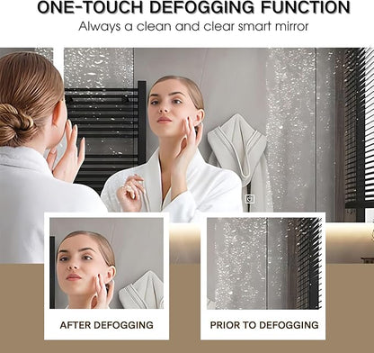 Double Bathroom Vanities, Floating Bathroom Vanity with Sink, Luxury Bathroom Vanity Set Includes Slate Countertop, Vanity Cabinet with Towel Bar & Defog Mirror Cabinet with Lights(72 inch)
