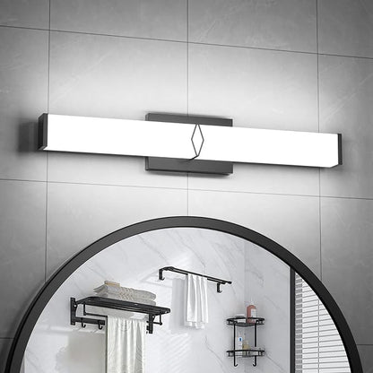 LED Bathroom Vanity Light,24inch Dimmable,25W 2700LM,5700K,ETL,BK | Integrated LED Modern Bathroom Light Fixtures,Matte Black Vanity Lighting Fixture Over Mirror,Wall Lights,ETL Certified