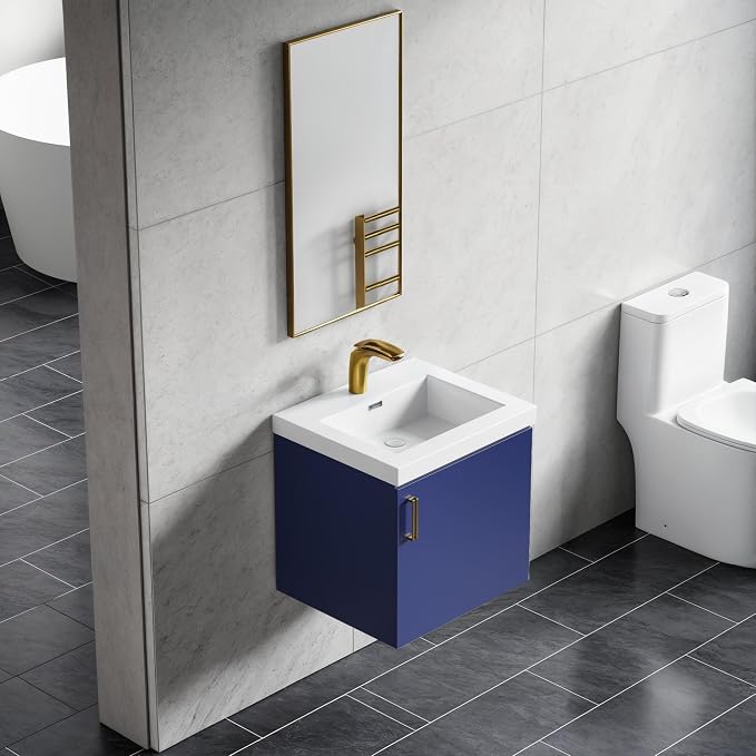 Dowell 18" Bathroom Sink,Single Bowl Vanity Basin,Rectangular Drop-In Bathroom Sink with Overflow,White-000 1818BP