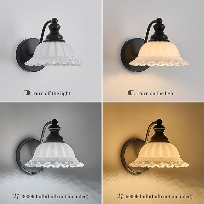 Vanity Light Black Wall Sconces Modern Bathroom Sconces