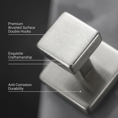 Nevado 5‑Piece Wall Mounted Bathroom Hardware Set | Towel Bar, Toilet Paper Holder, Towel Ring & Robe Hook, Brushed Nickel Bathroom Accessories, 23.6‑Inch Towel Bar
