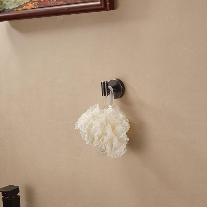 Bronze Bathroom Accessories, Oil Rubbed Bronze Bathroom Hardware Set Includes double post Toilet Paper Holder 15 to 24 Inch Towel Bar Towel Ring Robe Hook 4 Pieces Hand Towel Holder Wall Mount