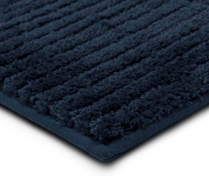 Mohawk Home Sanctuary Casual Solid Navy Blue 1' 8" X 2' 10" Bath Mat Perfect for Bathroom