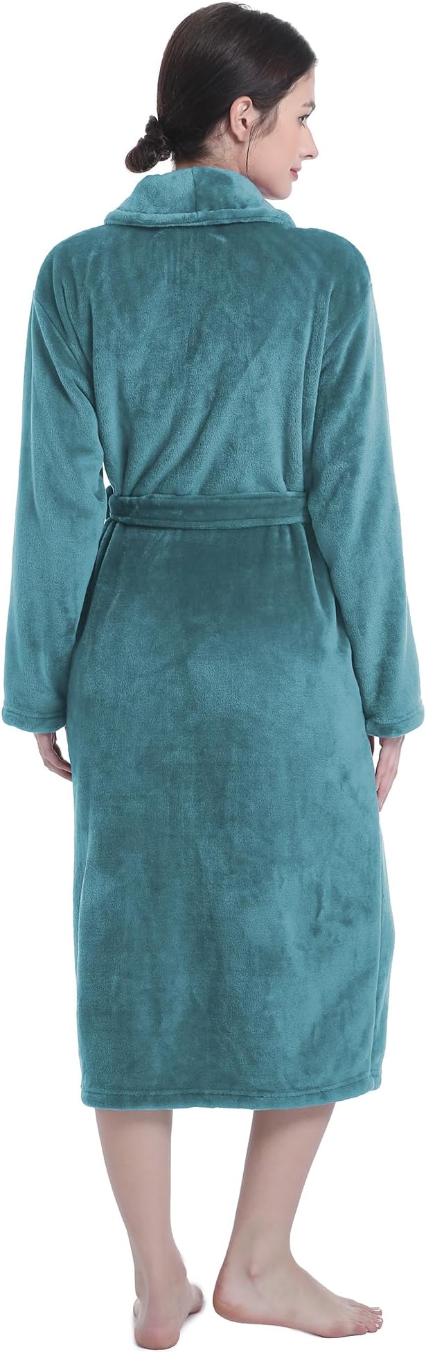 Fluffy Soft Robes for Women, Warm Fleece Womens Robe, Cozy Bathrobe | Plush Bathrobe for Women, Long Fuzzy Lightweight Bath Robe with Pockets for Shower Spa Hotel House Pool