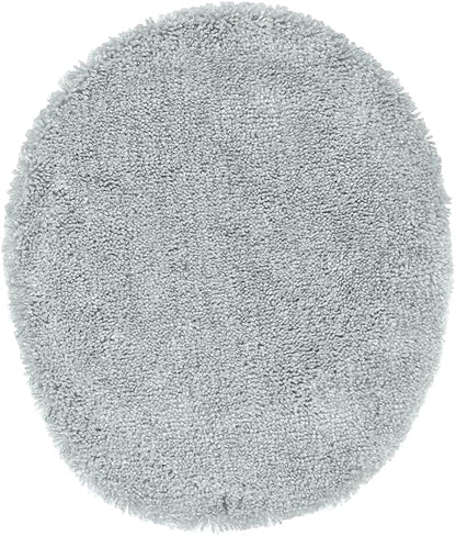 Garland Rug Traditional Nylon Washable Platinum Gray 4 Piece Set - Lid, Contour, 2 Bath Rugs - Soft, Absorbent, and Stylish for Your Bathroom
