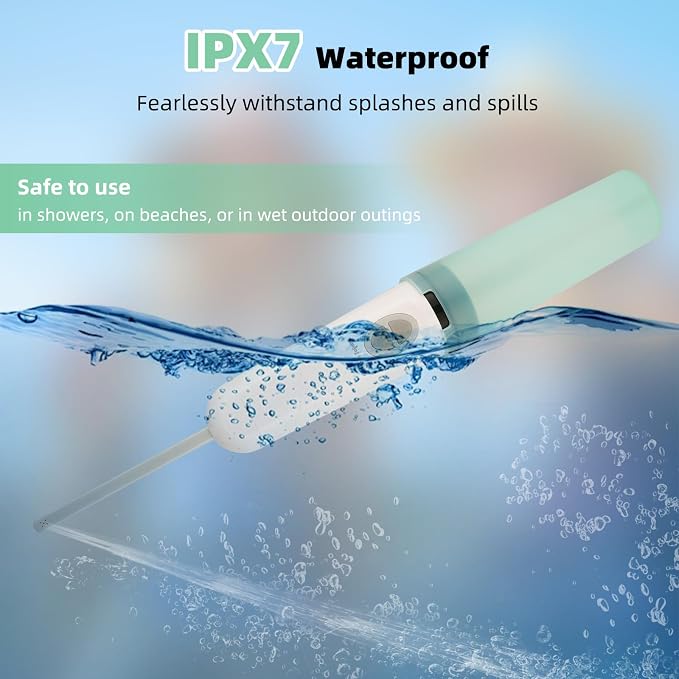 Hibbent Portable Bidet for Travel, High Pressure Handheld Electric Sprayer, Rechargeable Travel Bidet for Women & Men, Personal Hygiene Cleaning, Soothing Postpartum Care, perineal, Green