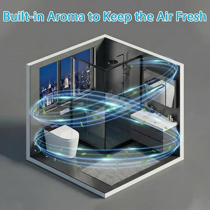 TOTTE Smart Toilet with Bidet, Hands-Free with Auto Open/Close Lid & Self-Cleaning Bowl | Adaptive Warm Water Wash & Heated Seat, Built-in Aroma, One-Piece Elongated Design
