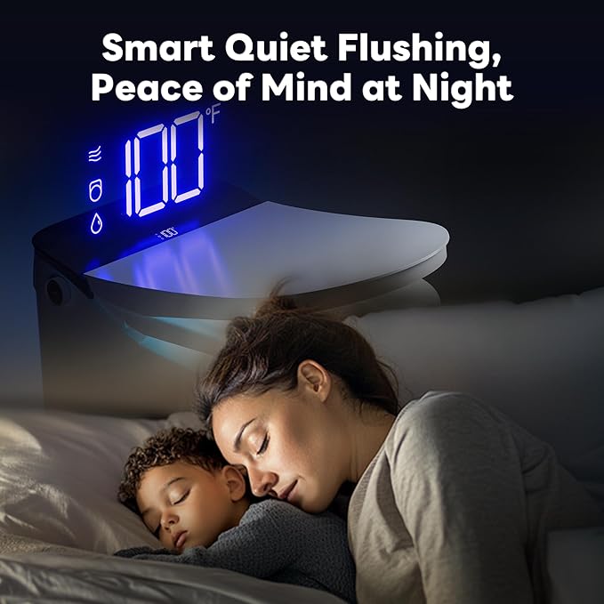 CANEST Smart Toilet with Bidet Built in, Foam Dispenser, Auto Temp Control Wide Heated Seat&0.1s Instant Water, Full-Area Seat Sensor, Auto Open/Close, Foot Sensor, Auto Deodorization, Remote(FC-002)