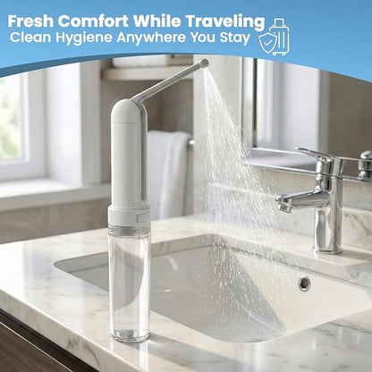 ECO CLEAR – Portable Electric Travel Bidet, 3 Pressure Modes, USB-C Rechargeable, 180ml Tank & Bottle Adapter, IPX7 Waterproof Handheld Bidet for Women & Men, Postpartum, Pregnancy & Camping