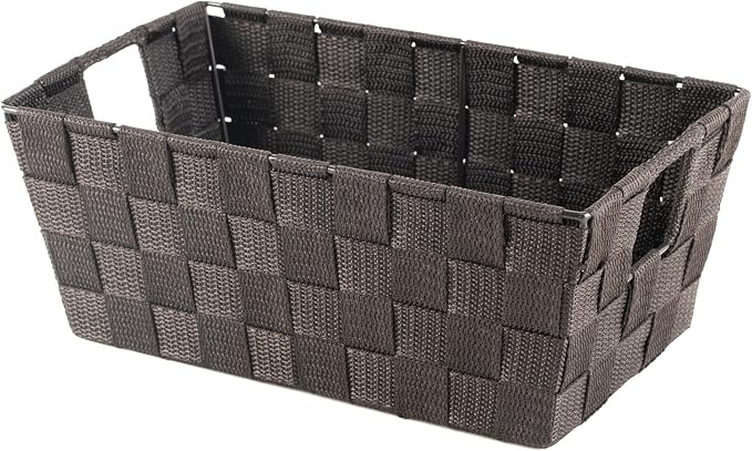 Whitmor Woven Strap Small Storage Tote - Espresso (6581-2712-ESPR)