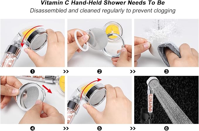 Filter Shower Head, High Pressure 8 Inch Rainfull with Filter Combo for Hard Water, Remove Chlorine Fluoride and Harmful Substances- 1 Replaceable Filter Cartridge (Square, Matte Black)