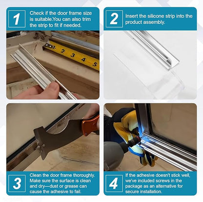 32” Shower Door Drip Rail with Sweep for Chrome Framed Shower Door Bottom | Compatible with Sliding Glass Shower Doors bottom Replacement Parts