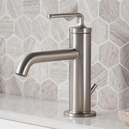 KRAUS Ramus Single Handle Bathroom Sink Faucet with Lift Rod Drain in Spot Free Stainless Steel, KBF-1221SFS-2PK
