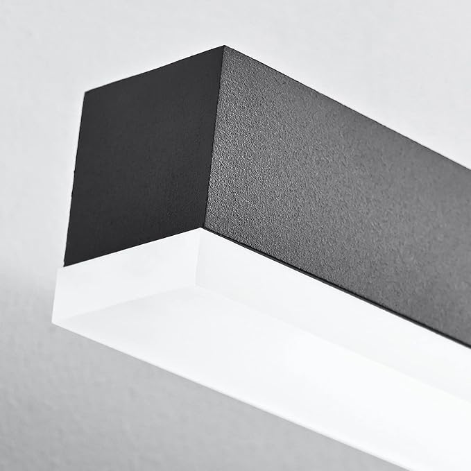 PRESDE Bathroom Light Fixtures Dimmable 40in Black LED Vanity Light for Bathroom Wall Lighting Fixtures Over Mirror（Cold White 6000K）