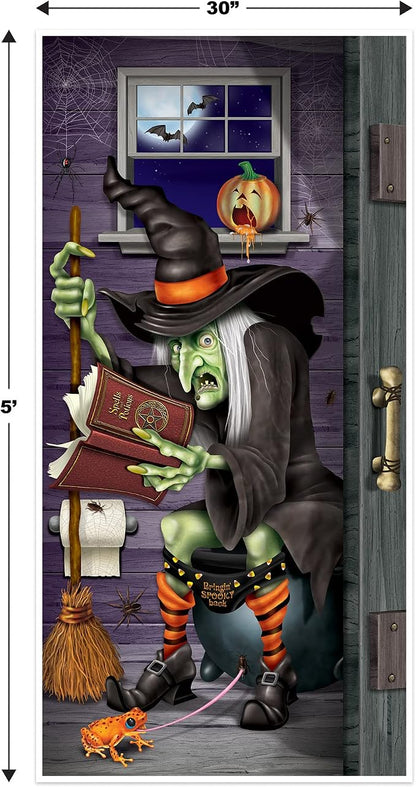Witch Restroom Door Cover Party Accessory (1 count) (1/Pkg)
