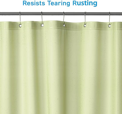 EHZNZIE Shower Curtain Liner Light Weight PEVA, Shower Liner 72x72 Inches, Waterproof, No Chemical Smell with 12 Rust Proof Metal Grommets for Bathroom Shower Curtain, Sage