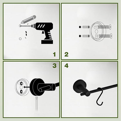 22 Inch Bathroom Towel Rack with 5 Hooks for Hanging Items Wall Mounted Hangers for Kitchen Bathroom and Bedroom Wall (Brushed Gold) YIGUANXIN