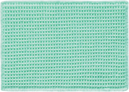 TYUU Waffle Bath Mat, Boho Bathroom Rugs Non Slip, 48x24 Aqua Blue | Super Absorbent Quick Dry Bath Rug, Non-Slip Backing, Soft Waffle Washable Farmhouse Bathroom Mats, Tub, Shower & Home Decor