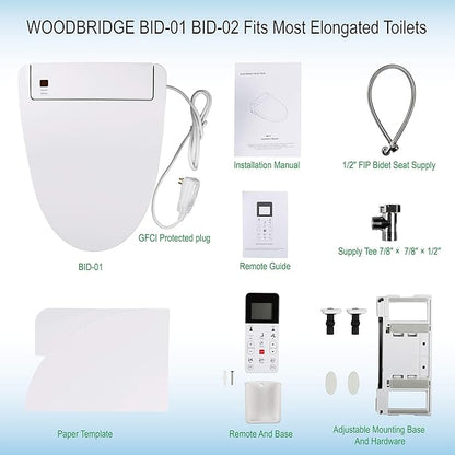 WOODBRIDGE BID-01 Smart Toilet Seat, White