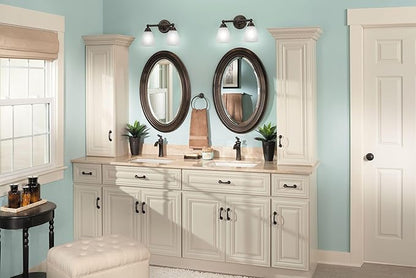 Moen Brantford Oil-Rubbed Bronze One-Handle Traditional Low-Arc Bathroom Faucet with Optional Deckplate and Available Vessel Sink Extension Kit, 6600ORB