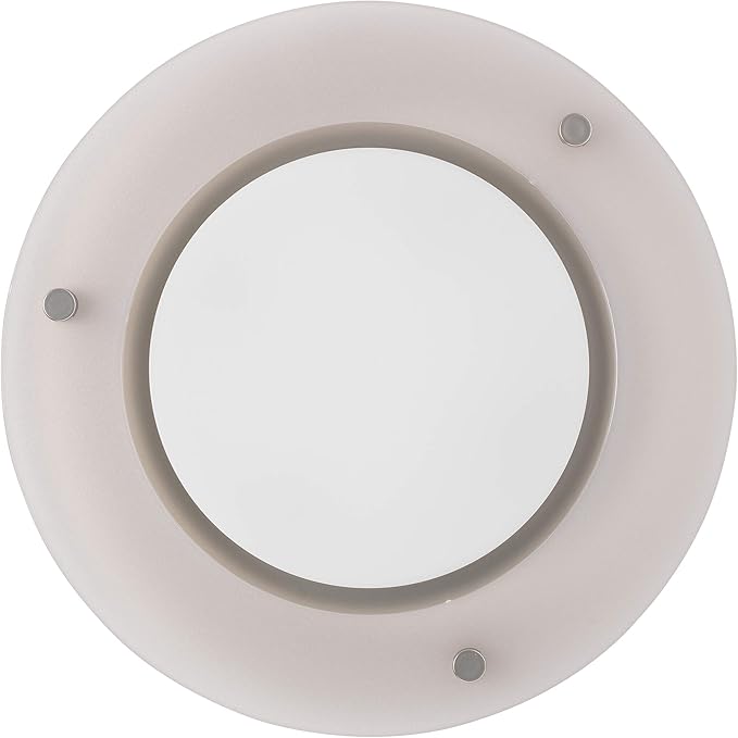 Homewerks 7117-02-HW Bathroom Fan Integrated LED Light Ceiling Mount Exhaust Ventilation 1.5 Sones 80 CFM, Frosted