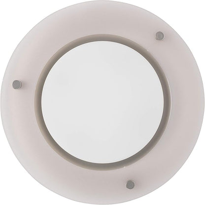 Homewerks 7117-02-HW Bathroom Fan Integrated LED Light Ceiling Mount Exhaust Ventilation 1.5 Sones 80 CFM, Frosted