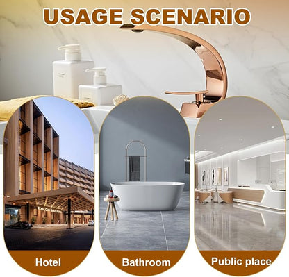 Rose Gold Bathroom Sink Faucet, Unique Design and Pop Up Drain