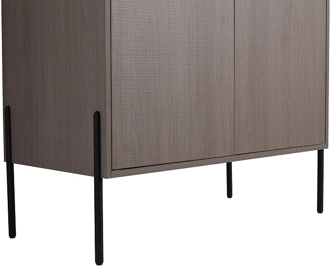 Crownpoint 36 Inch Bathroom Vanity with Sink, White Sink, Gray Oak Finish, Full Assembly Required, Elegant Bathroom Vanities for Modern Homes