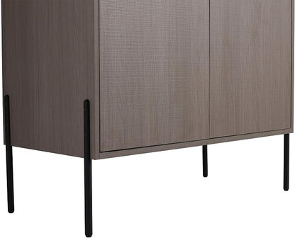 Crownpoint 36 Inch Bathroom Vanity with Sink, White Sink, Gray Oak Finish, Full Assembly Required, Elegant Bathroom Vanities for Modern Homes