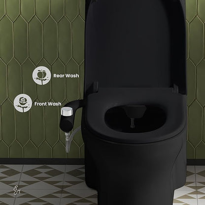 Swiss Madison Aqua Non-Electric Bidet Toilet Attachment in Glossy Black
