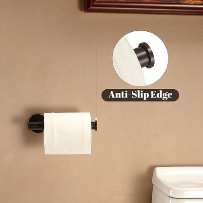 Bronze Bathroom Accessories, Oil Rubbed Bronze Hardware Set Includes 15 to 24 Inch Towel Bar Toilet Paper Holder Hand Towel Ring 2 Robe Hook Wall Mount 5 Pieces
