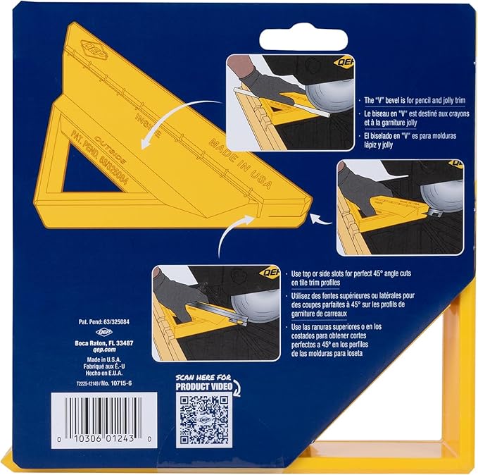 QEP 10715-6 TileTrim Square to Cut Tile Edging Trim and Jolly on Wet Saws and Chop Saws