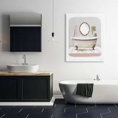 Stupell Industries Bubble Bath Tub Bathroom, 36 x 48 Inch Canvas Wall Art | Stupell Industries · By House Fenway · Ready to hang · Perfect for bathroom decor · Made in USA
