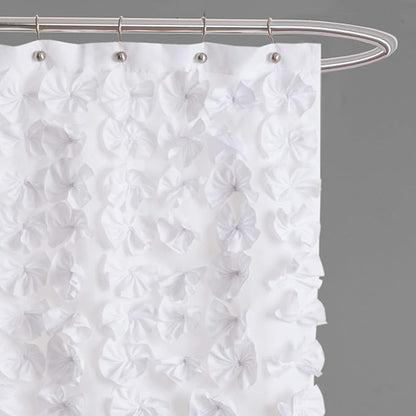 Lush Decor Lucia Shower Curtain, 72" x 72", White