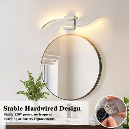 KARTOOSH Hardwired LED Vanity Lights for Bathroom | 1 Pack 23.6 Inch, 3CCT Dimmable, Waterproof, Rustproof, Bathroom Light Fixtures Over Mirror