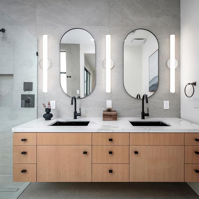 24inch Bathroom Vanity Light 2-Pack, 16W Bathroom Lights Fixture,1600LM Led Vanity Lights Bar, 4000K Natural White Bath Wall Lighting Fixture Sconce Indoor, Vanity Light Fixtures Over Mirror