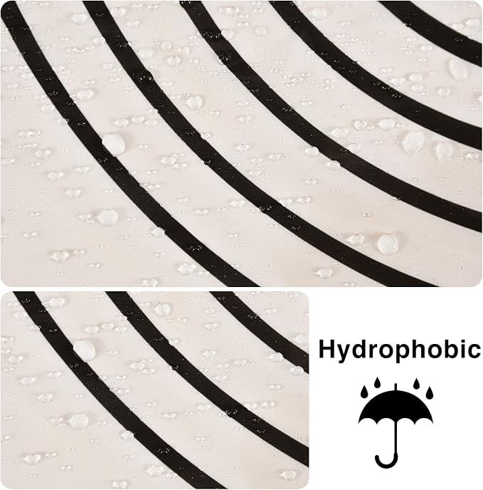 3 in 1 Shower Curtain Set, Boho Mid Century Modern | Polyester Bath Curtain with Magnetic PEVA Liner and 12 Double Sided Stainless Steel Hooks 72x72 Inches