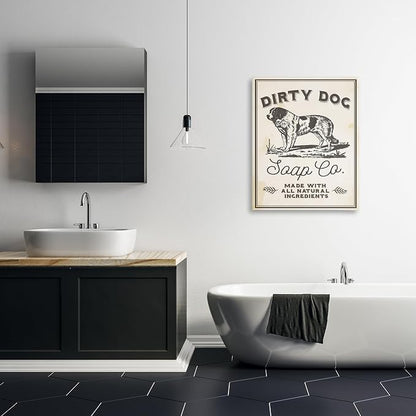 Stupell Industries Dirty Dog Soap Co Vintage Sign XXL Stretched Canvas Wall Art, Proudly Made in USA | Stupell Industries · By Lil' Rue · Ready to hang · Bathroom and laundry room decor · Made in USA