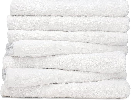 ZUPERIA 7-Pack White Bath Towels - 30" x 54" - Ultra Soft 100% Cotton Large Bath Towels- Highly Absorbent for Bathroom, Pool, Gym, Spa, and Hotel Use
