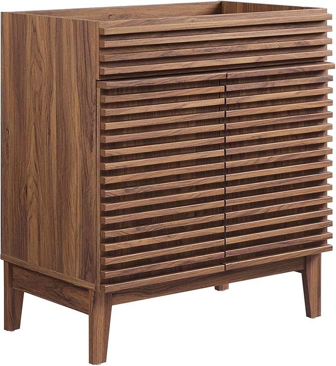 Modway Render 30" Bathroom Vanity in Walnut - Sink Basin Not Included
