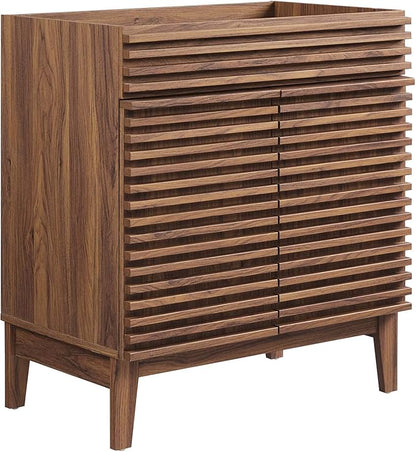 Modway Render 30" Bathroom Vanity in Walnut - Sink Basin Not Included