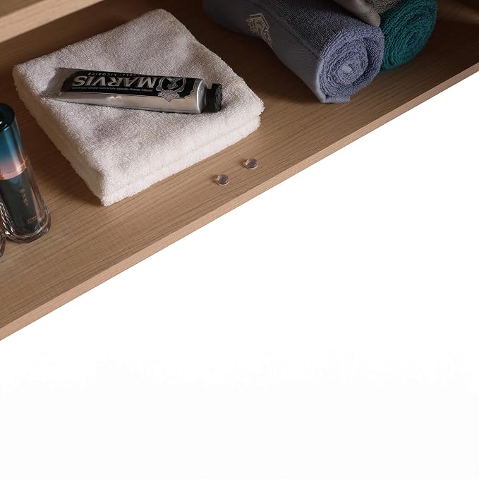 Crownpoint 48 Inch Bathroom Vanity with Sink, Black Sink, White Oak Finish, Full Assembly Required, Elegant Bathroom Vanities for Modern Homes