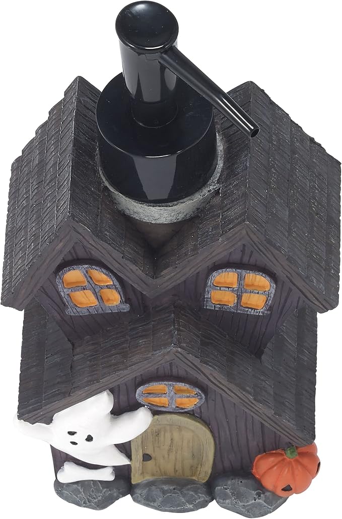 Avanti Linens - Soap Dispener/Lotion Pump, Guest Bathroom Essentials, Spooky House Inspired Bath Decor (Halloween Collection)